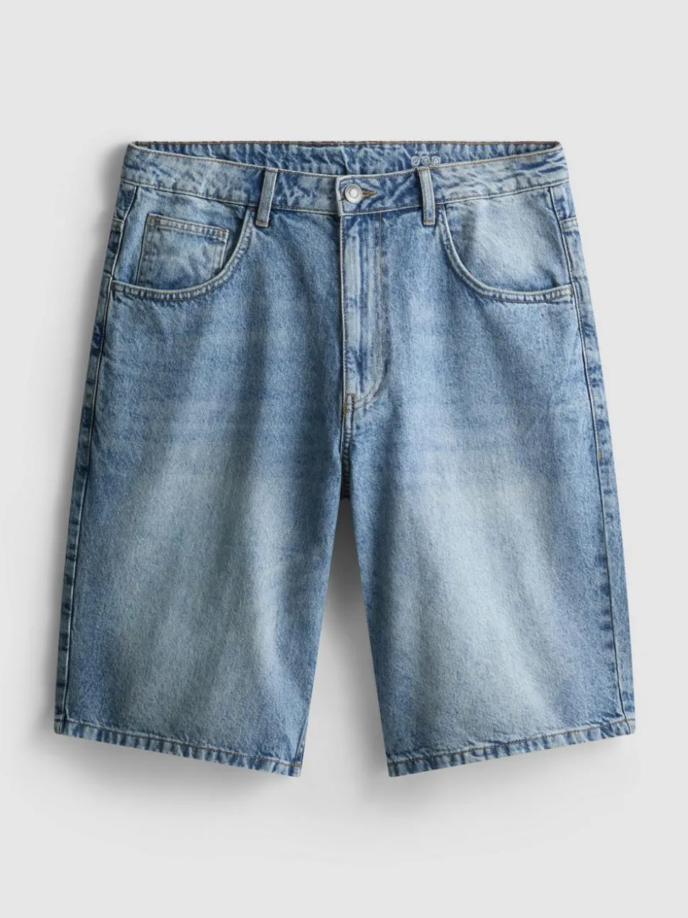 Baggy-Jeansshorts mit mittlerer Leibhöhe