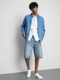 Baggy-Jeansshorts mit mittlerer Leibhöhe