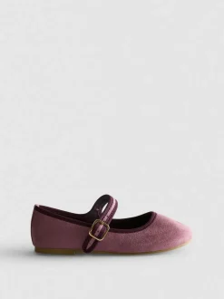 Ballerinas in Wildleder-Optik