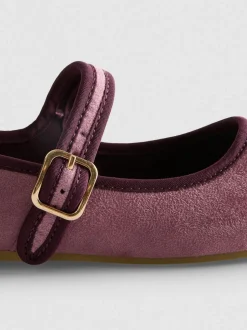 Ballerinas in Wildleder-Optik