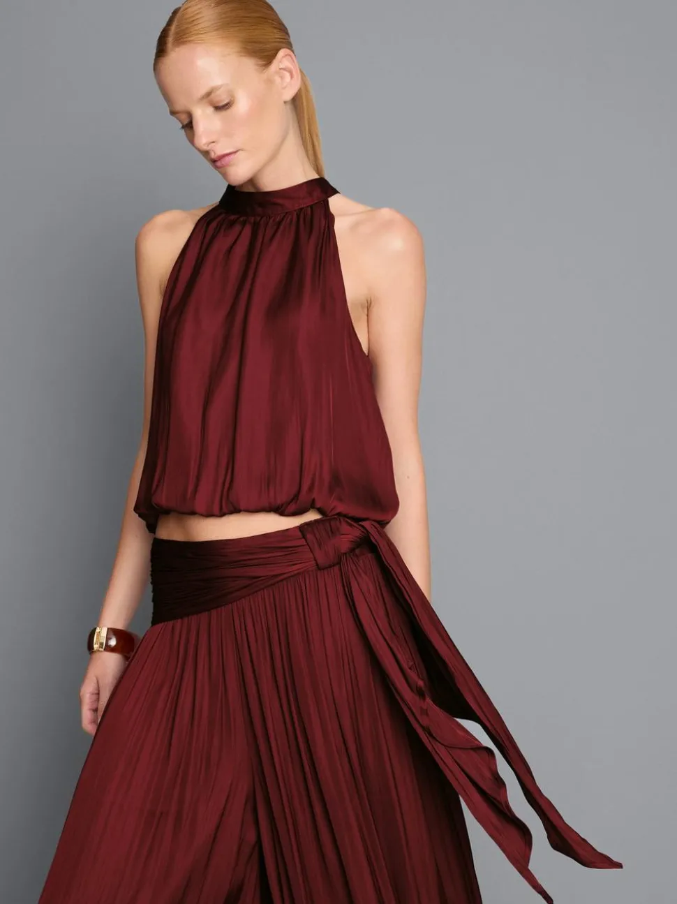 Ballonhose mit drapierter Taille