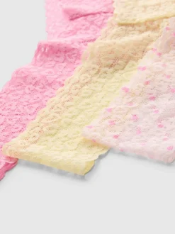 Bandeau-Tangas aus Spitze, 3er-Pack