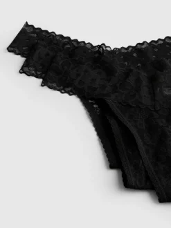 Bandeau-Tangas mit Spitze, 3er-Pack