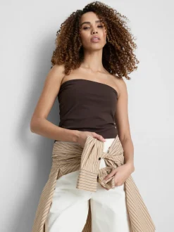 Bandeau-Top mit hohem Baumwollanteil