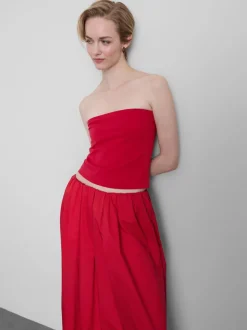 Bandeau-Top mit hohem Baumwollanteil