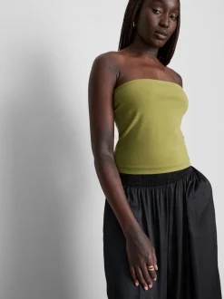 Bandeau-Top mit hohem Baumwollanteil
