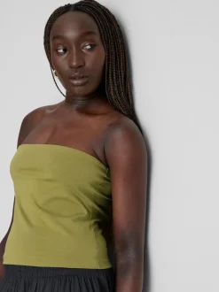 Bandeau-Top mit hohem Baumwollanteil