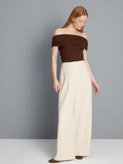 Bardot-Top aus Jersey