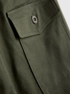 Barrel-Hose im Utility-Stil mit hohem Baumwollanteil