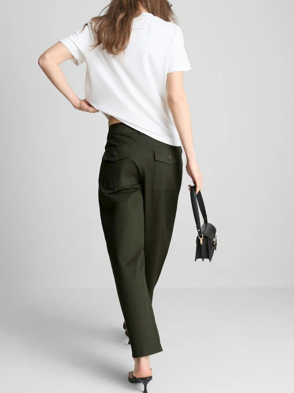 Barrel-Hose im Utility-Stil mit hohem Baumwollanteil