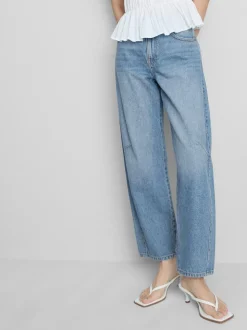 Barrel-Jeans mit mittlerer Leibhöhe