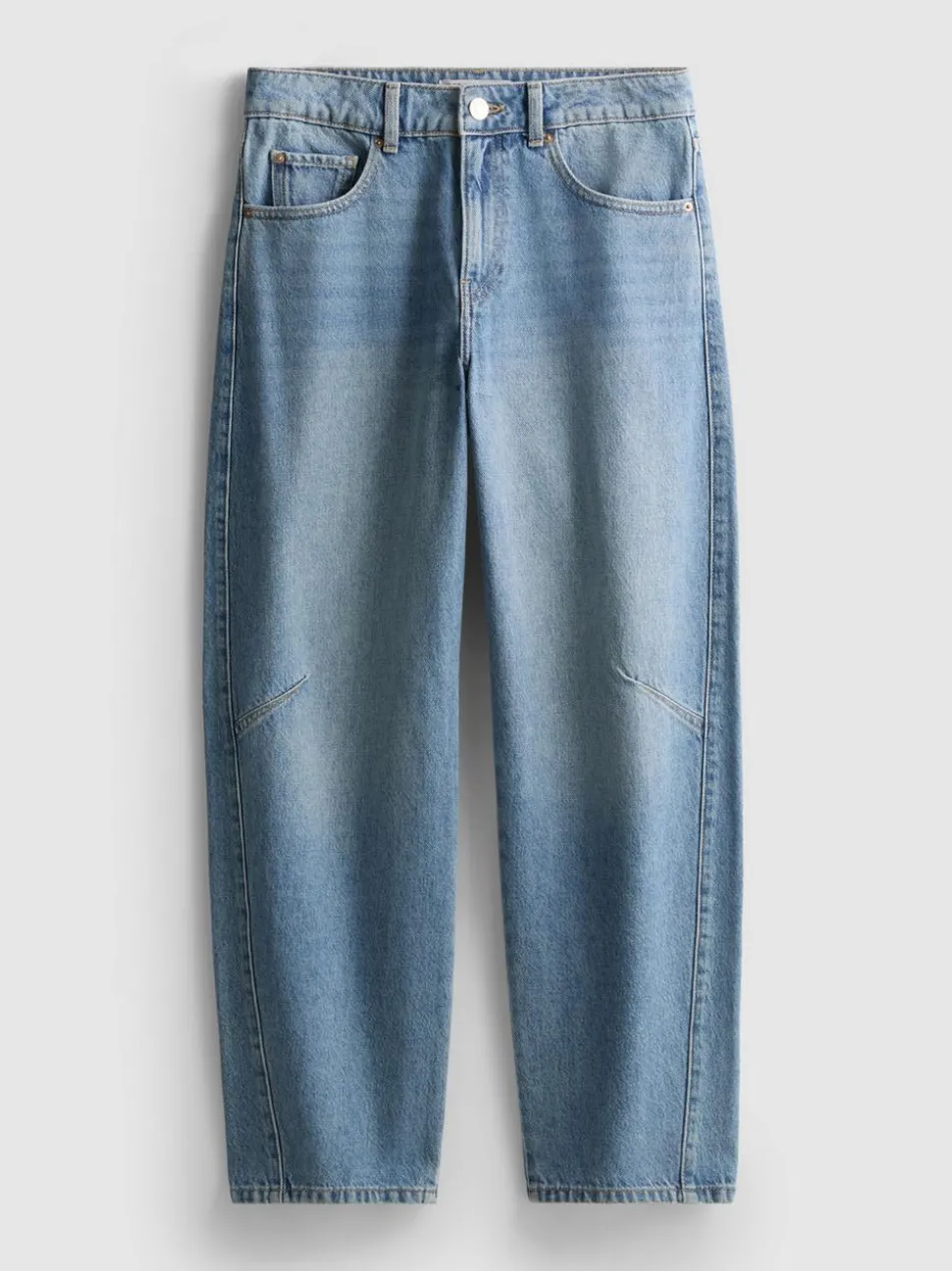 Barrel-Jeans mit mittlerer Leibhöhe