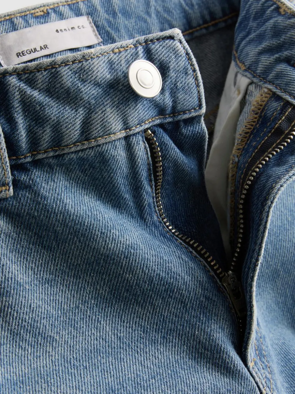 Barrel-Jeans mit mittlerer Leibhöhe