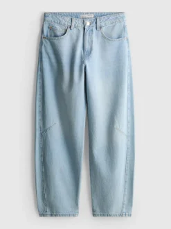Barrel-Jeans mit mittlerer Leibhöhe