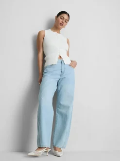 Barrel-Jeans mit mittlerer Leibhöhe