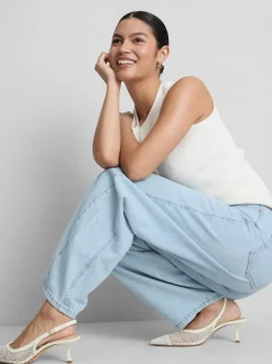 Barrel-Jeans mit mittlerer Leibhöhe