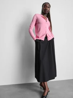 Basic-Cardigan mit Rundhalsausschnitt