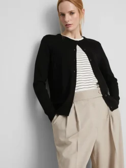 Basic-Cardigan mit Rundhalsausschnitt