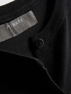 Basic-Cardigan mit Rundhalsausschnitt