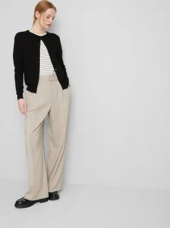 Basic-Cardigan mit Rundhalsausschnitt