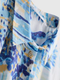 Baumwoll-Strand-Shirt mit Print