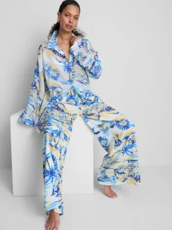 Baumwoll-Strand-Shirt mit Print