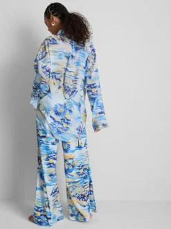 Baumwoll-Strand-Shirt mit Print