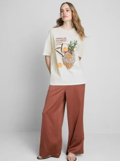 Baumwoll-T-Shirt im Oversized-Look