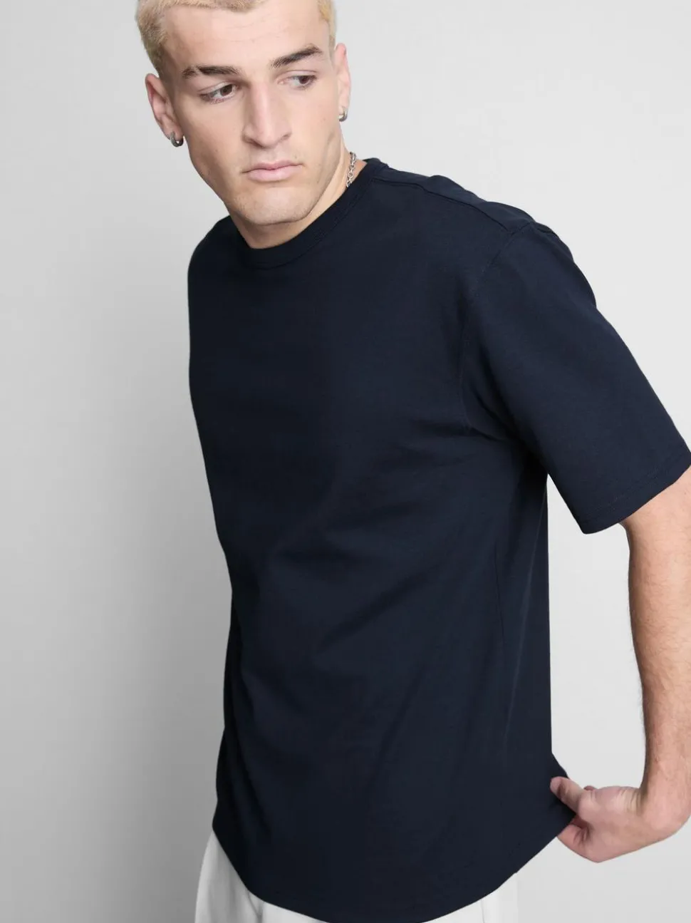 Baumwoll-T-Shirt in lässiger Passform