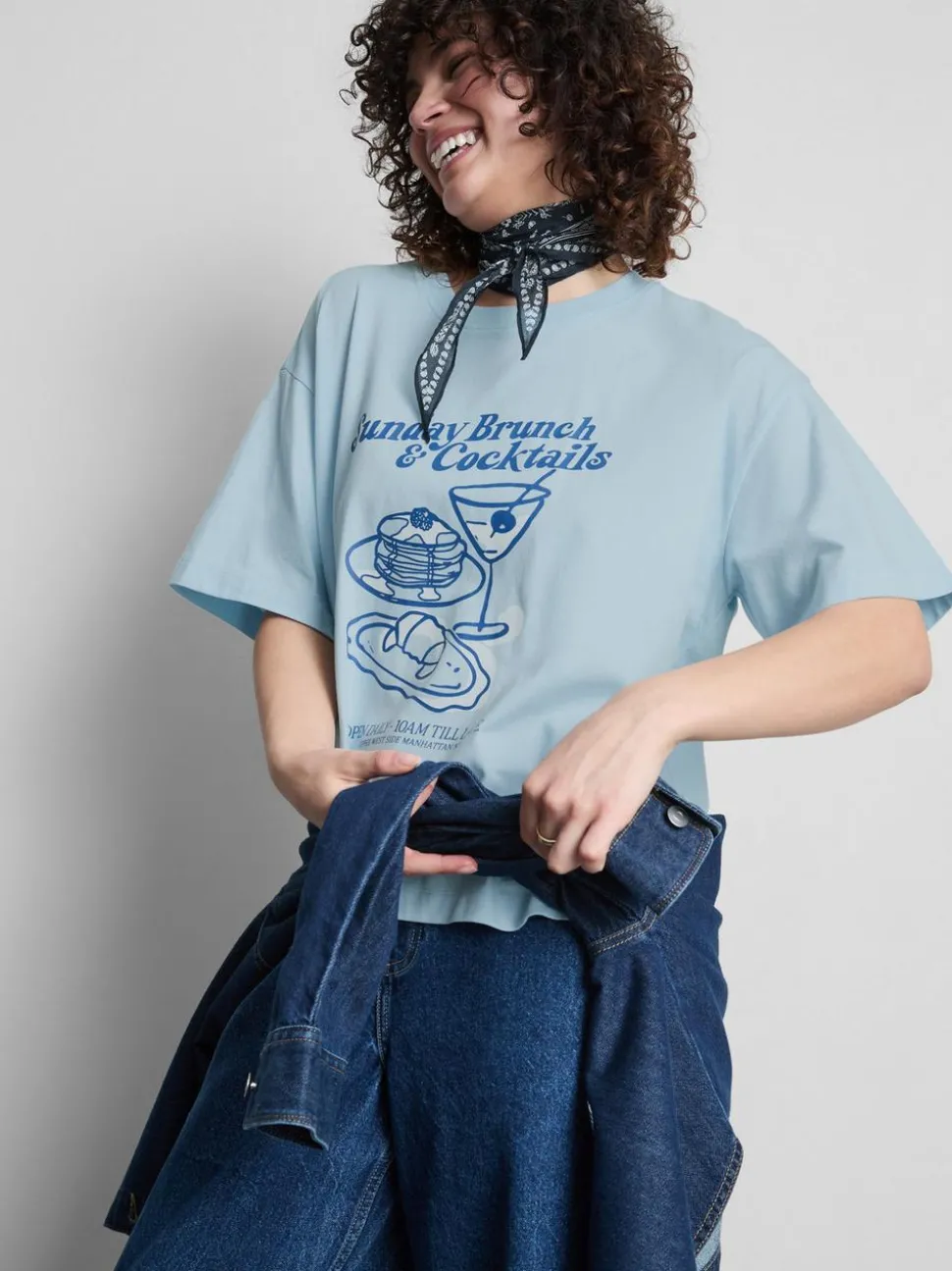 Baumwoll-T-Shirt mit geradem Schnitt