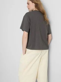 Baumwoll-T-Shirt mit geradem Schnitt