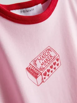 Bedrucktes Ringer-Baby-T-Shirt aus Baumwolle