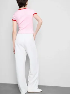 Bedrucktes Ringer-Baby-T-Shirt aus Baumwolle