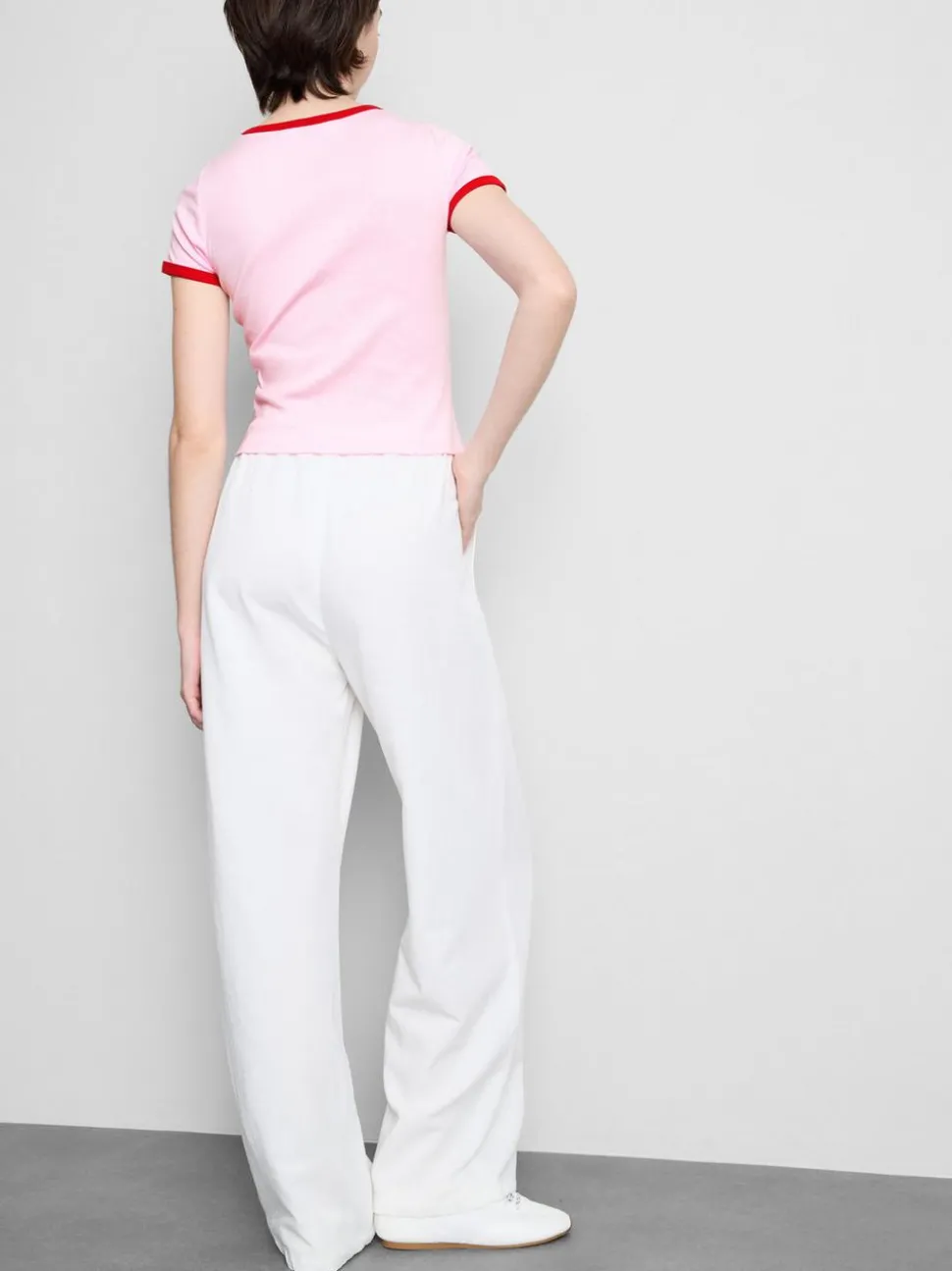 Bedrucktes Ringer-Baby-T-Shirt aus Baumwolle