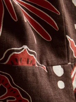 Bedrucktes „The Edit“ Tanktop aus Leinengemisch