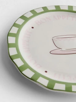 Beilagenteller mit Kaffee-Print