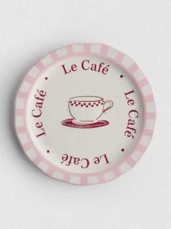 Beilagenteller mit Kaffee-Print