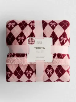 Überwurf mit Argyle-Schleifen-Design