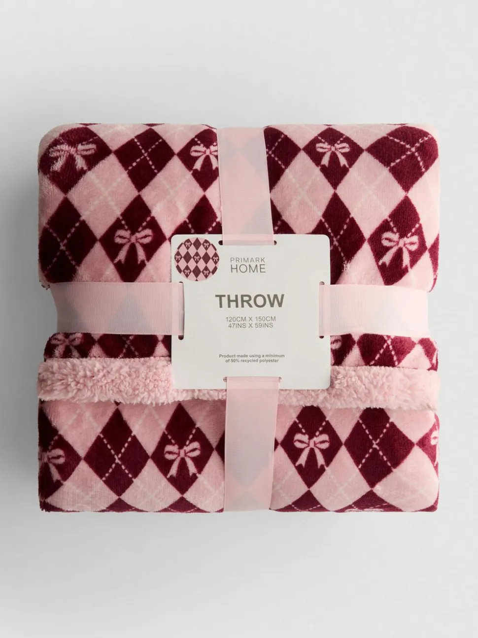 Überwurf mit Argyle-Schleifen-Design