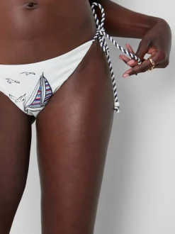 Bestickte „Dolce“ Bikinihose zum seitlichen Binden