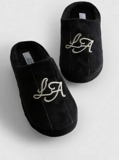Bestickte LA-Slipper mit Memory-Schaum-Fußbett
