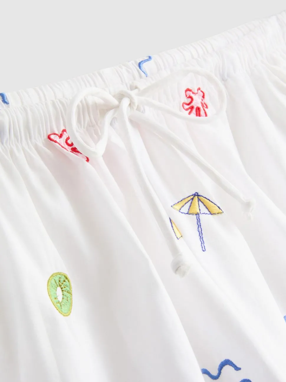 Bestickte „Love To Lounge“ Schlafanzugshorts aus Baumwolle