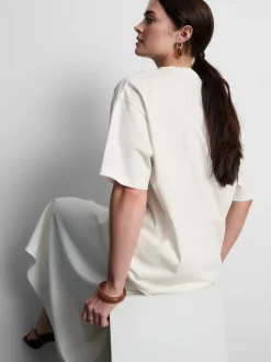 Besticktes T-Shirt im Oversized-Look mit „Lake Como“ Schriftzug