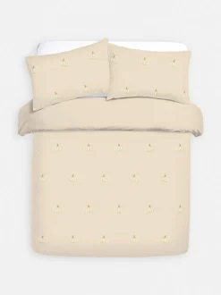 Bettwäscheset aus reiner Baumwolle mit getuftetem Kürbismuster, Kingsize