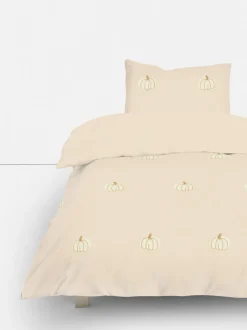 Bettwäscheset aus reiner Baumwolle mit getuftetem Kürbismuster, Einzelbett