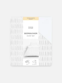 Bettwäscheset aus Seersucker, Einzelbett