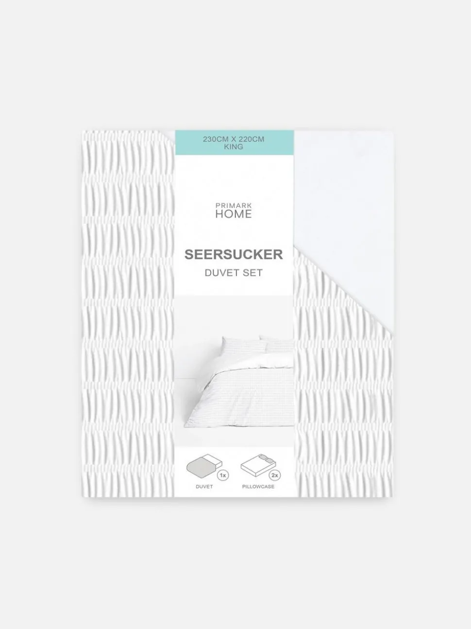 Bettwäscheset aus Seersucker, Kingsize