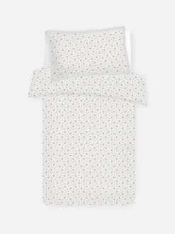 Bettwäscheset mit Blümchenmuster, Einzelbett