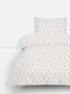 Bettwäscheset mit Blümchenmuster, Einzelbett