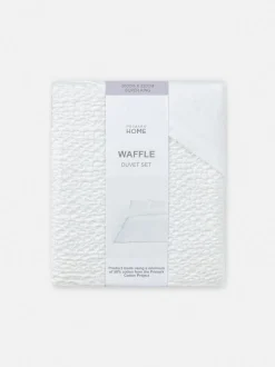 Bettwäscheset mit Waffelstruktur, Super-Kingsize